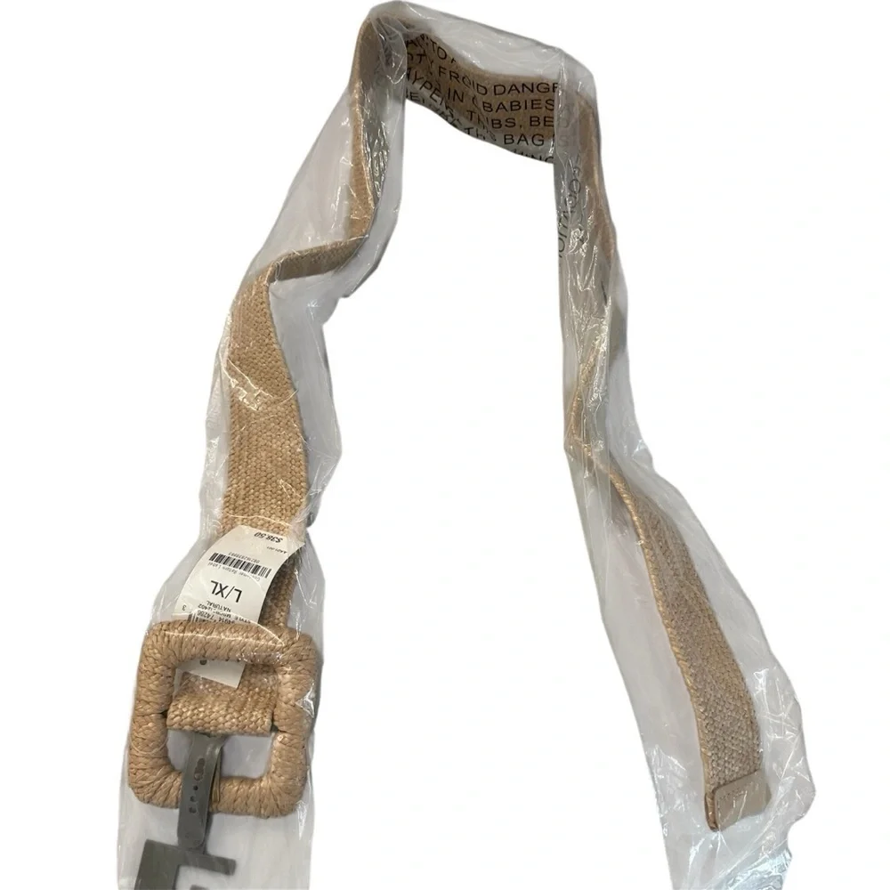 Style & Co. Women’s Natural Braided Adjustable Belt Size L/XL NWT